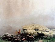 Stanislaw Witkiewicz Sheeps in the fog. Germany oil painting artist